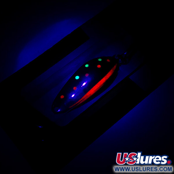 Luhr Jensen Krocodile Stubby, pstrąg UV - świeci w ultrafiolecie, 11 g błystka wahadłowa #6231