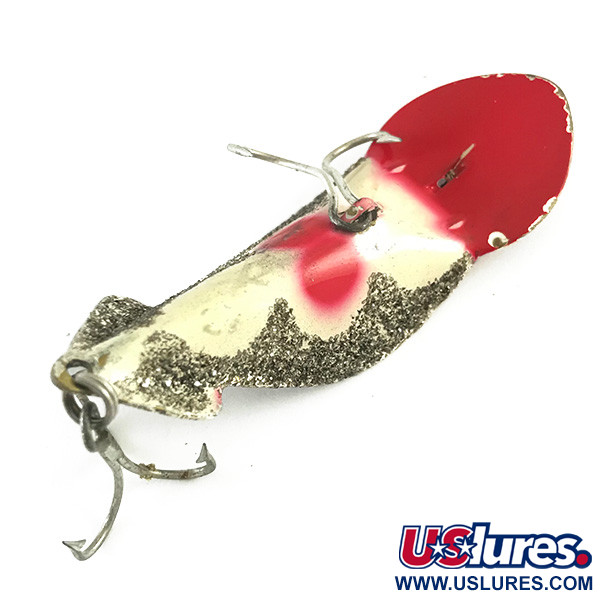  Buck Perry Spoonplug, czerwony/złoty/brokatowy srebrny, 10 g błystka wahadłowa #6263