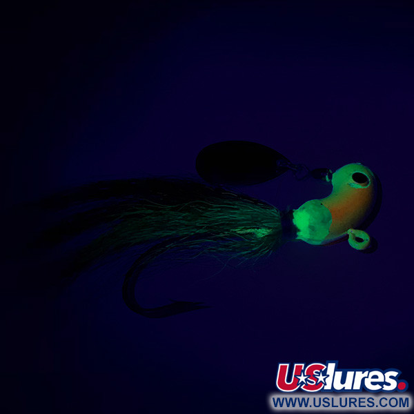 Unknown Bucktail Jig ze skrzydełkiem, żółty/zielony/UV - świeci w ultrafiolecie, 26 g  #6326
