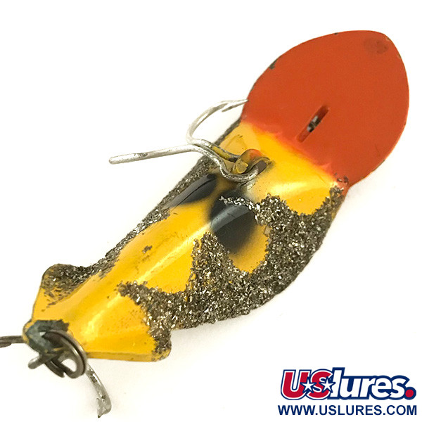  Buck Perry Spoonplug, żółto/czerwony/brokat srebrny, 7 g błystka wahadłowa #6400