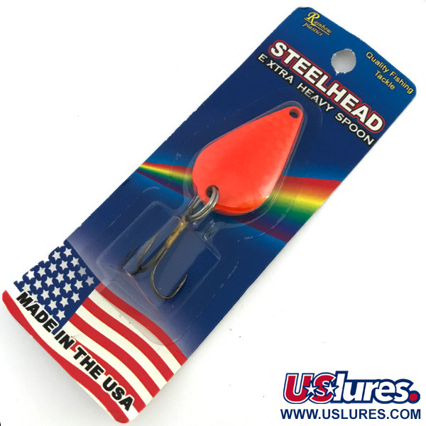Rainbow Plastics Steelhead UV (świeci w ultrafiolecie), neonowy pomarańczowy, 14 g błystka wahadłowa #6750