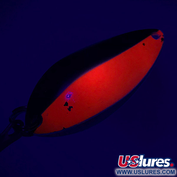 Luhr Jensen Krocodile Stubby UV (świeci w ultrafiolecie), nikiel/czerwony, 14 g błystka wahadłowa #6768