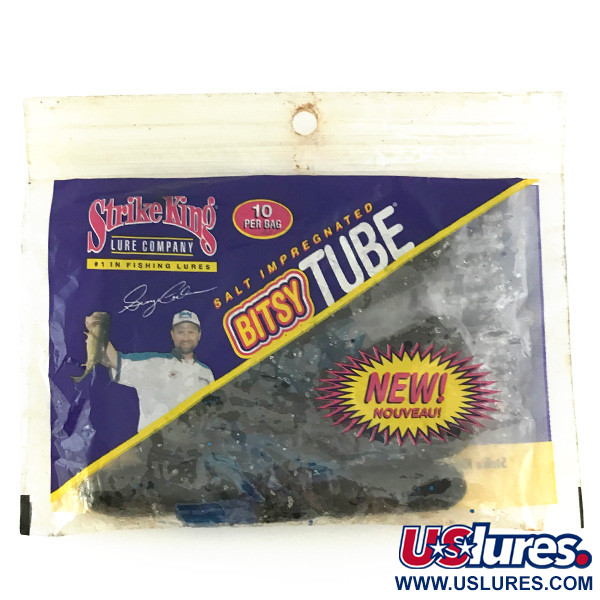  Strike King Bitsy Tube, guma, 10 szt., niebieski płatek,  g  #6953
