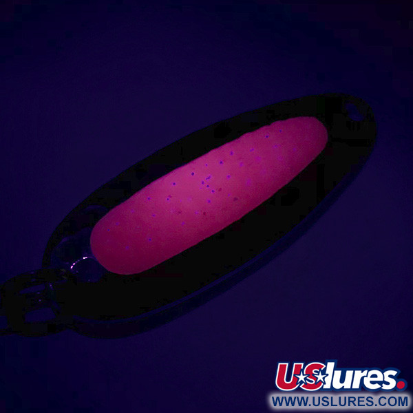  Blue Fox Pixee UV (świeci w ultrafiolecie), młotkowany nikiel/różowy, 7 g błystka wahadłowa #6976