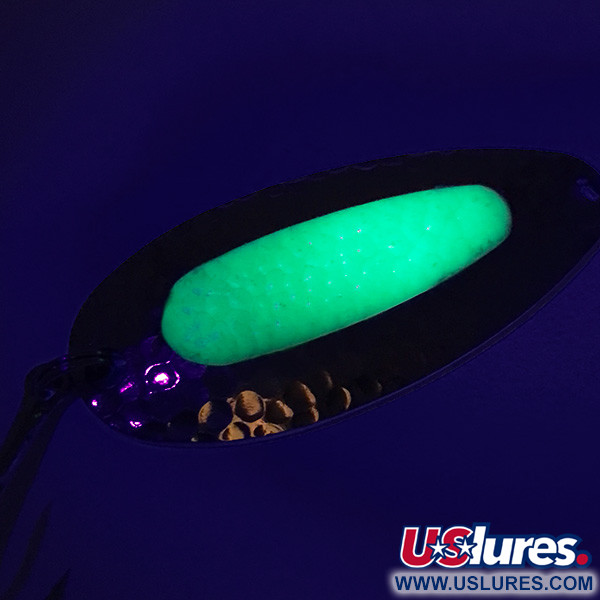  Blue Fox Pixee UV (świeci w ultrafiolecie), nikiel/zielony, 24 g błystka wahadłowa #7301