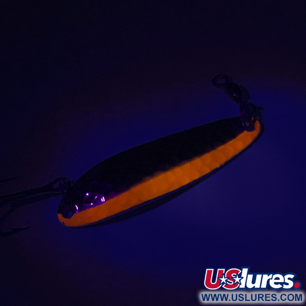  Luhr Jensen Krocodile DIE #3 UV (świeci w ultrafiolecie), nikiel/pomarańczowy, 10 g błystka wahadłowa #7448