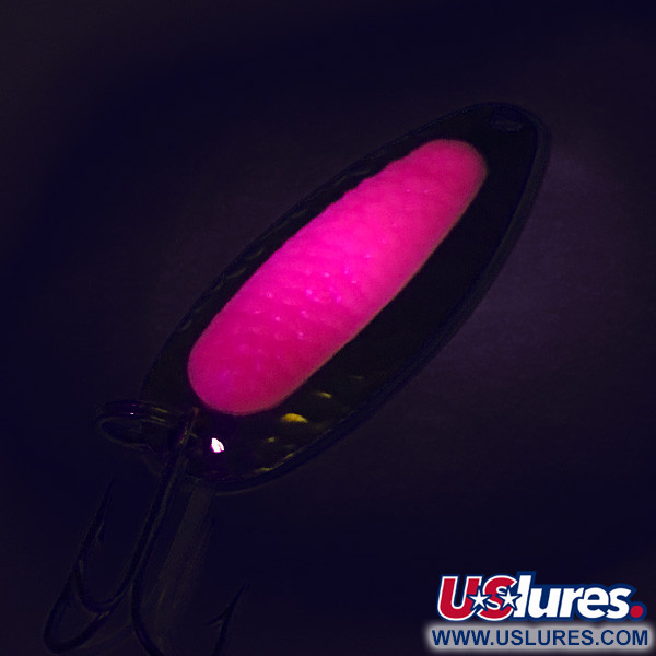  Blue Fox Pixee UV (świeci w ultrafiolecie), młotkowany nikiel/różowy, 14 g błystka wahadłowa #7466