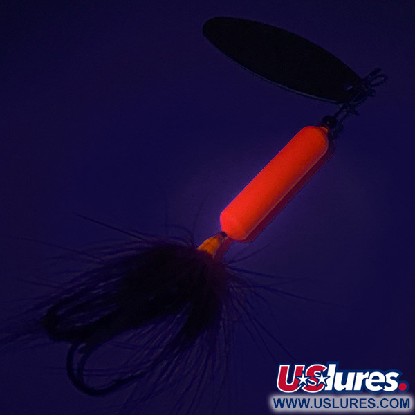 Yakima Bait Worden’s Original Rooster Tail UV (świeci w ultrafiolecie), złoty/neonowy pomarańczowy UV - świeci w UV, 7 g błystka obrotowa #7586