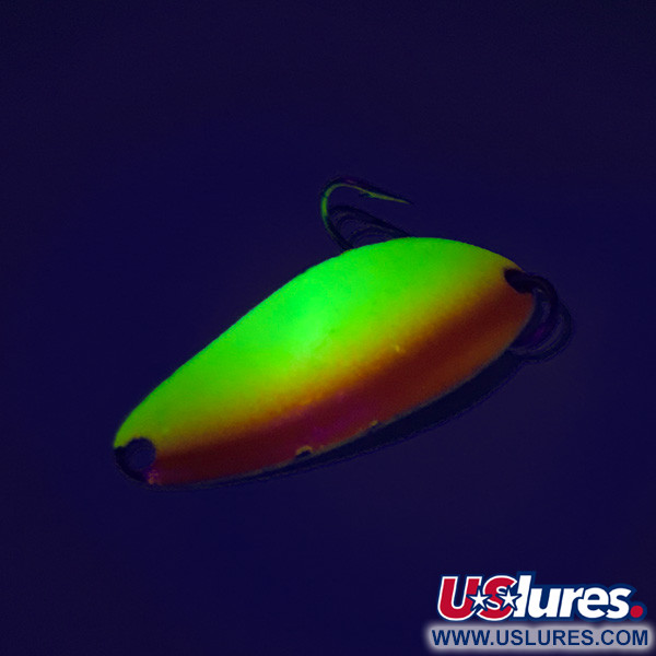 Seneca Little Cleo UV (świeci w ultrafiolecie), żółty/pomarańczowy/nikiel, 7 g błystka wahadłowa #7609