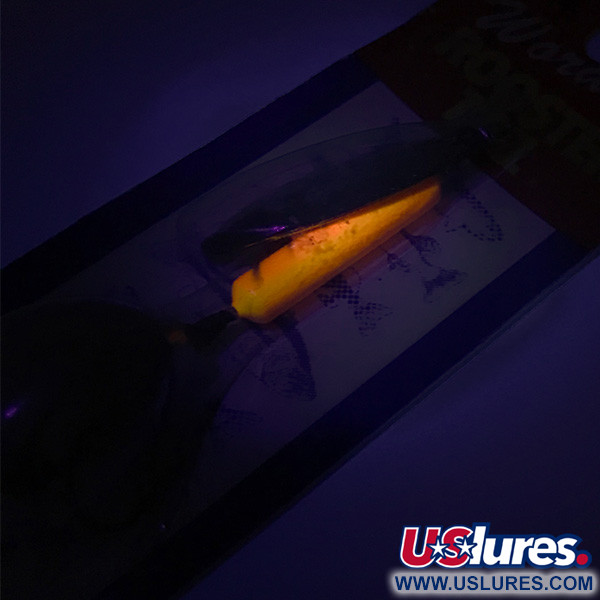 Yakima Bait Worden’s Original Rooster Tail UV (świeci w ultrafiolecie), złoty/pomarańczowy UV - świeci w ultrafiolecie, 11 g błystka obrotowa #8030