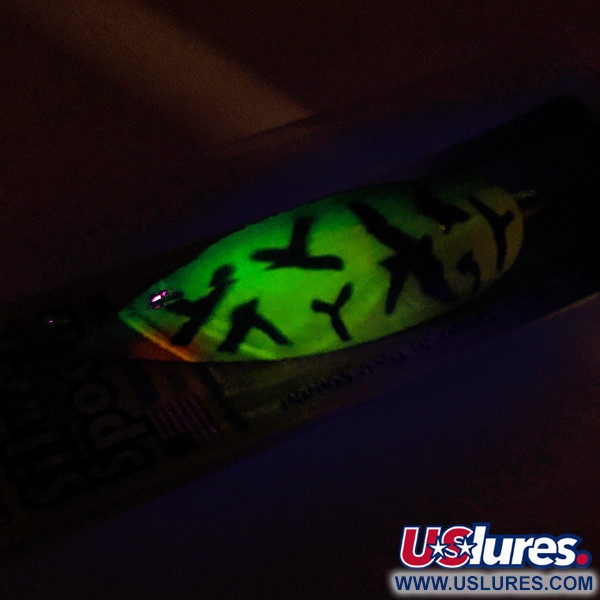 Luhr Jensen Błystka antyzaczepowa Silver Spoon UV (świeci w ultrafiolecie), Fire Tiger UV - świeci w ultrafiolecie, 21 g błystka wahadłowa #8552