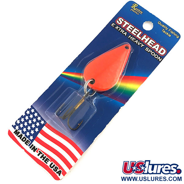 Rainbow Plastics Steelhead UV (świeci w ultrafiolecie), neonowy pomarańczowy, 14 g błystka wahadłowa #8780