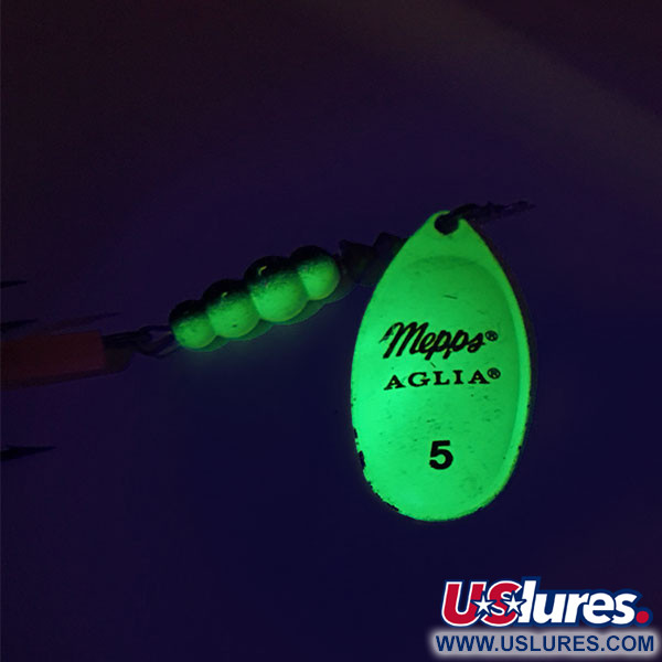  Mepps Aglia 5 Fluo UV (świeci w ultrafiolecie), Chartreuse, 14 g błystka obrotowa #9060