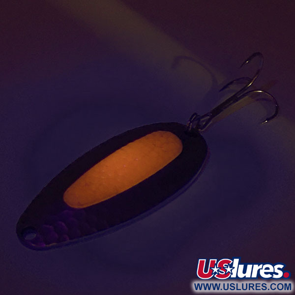  Blue Fox Pixee UV (świeci w ultrafiolecie), młotkowany srebrny/pomarańczowy, 24 g błystka wahadłowa #9399