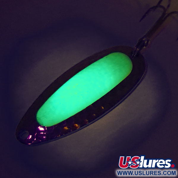  Blue Fox Pixee UV (świeci w ultrafiolecie), nikiel/zielony, 14 g błystka wahadłowa #9412