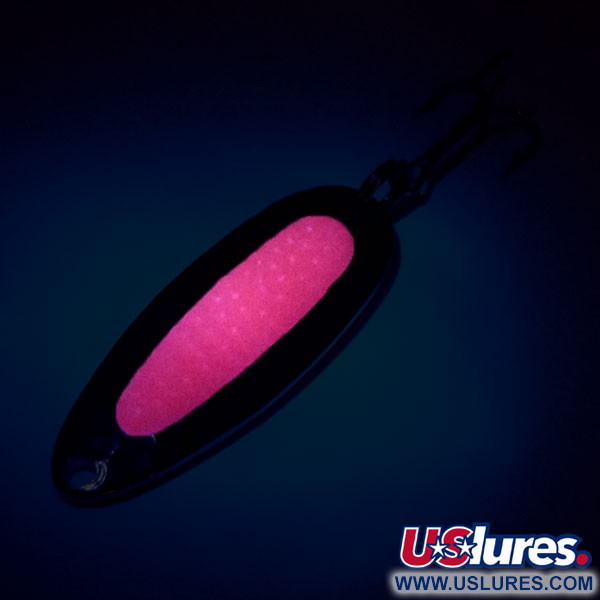  Blue Fox Pixee UV (świeci w ultrafiolecie), młotkowany nikiel/różowy, 7 g błystka wahadłowa #9973
